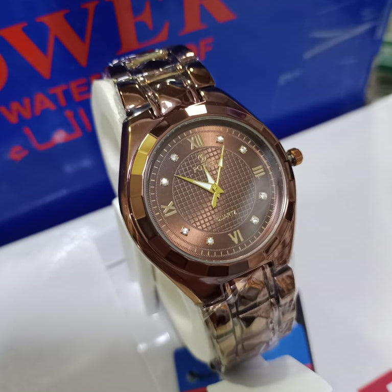 Womens Metal Band Wristwatch Premium Quality Elegant Design Smooth Finish Comfortable Fit