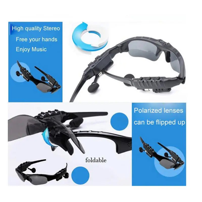 Bluetooth sun glasses with headphones