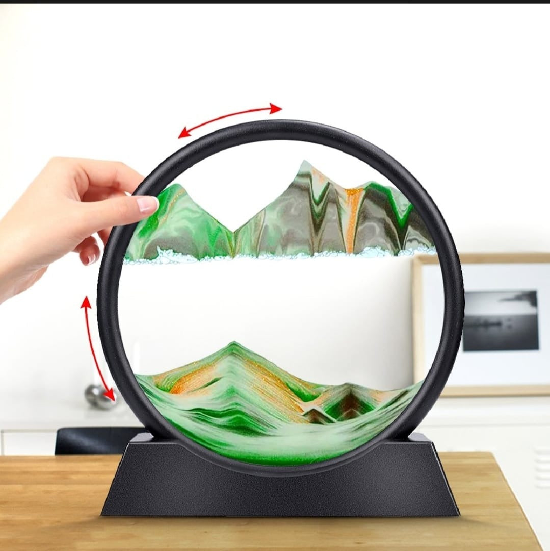 3D Moving Sand Mountain Lamp With Stand