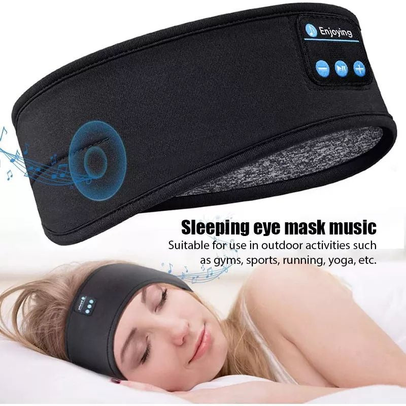 Wireless Bluetooth Music Headband With Built-In Headphones