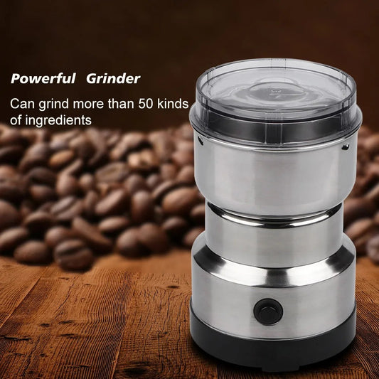 Mini Electric Grinder Machine 300W Stainless Steel – Coffee, Spice & Masala Blender (220V)